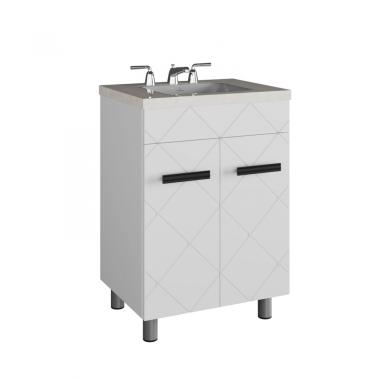 Подстолье Куба 600 (2 дверь) белый, под ум.Фостер 60 Gota Rocio,