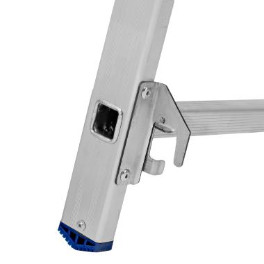 Лестница, 2х 7 ступеней двухсекционная алюминиевая 1.96м (max h=3.6м), до 150кг, Сибртех