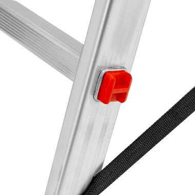 Лестница, 2х 7 ступеней двухсекционная алюминиевая 1.96м (max h=3.6м), до 150кг, Сибртех