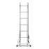 Лестница, 2х 7 ступеней двухсекционная алюминиевая 1.96м (max h=3.6м), до 150кг, Сибртех