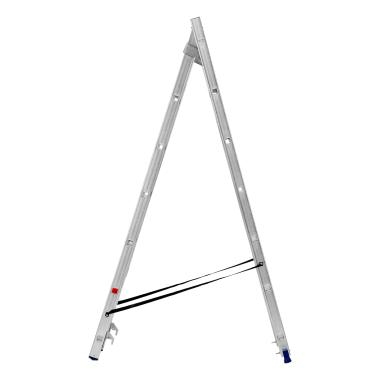 Лестница, 2х 7 ступеней двухсекционная алюминиевая 1.96м (max h=3.6м), до 150кг, Сибртех