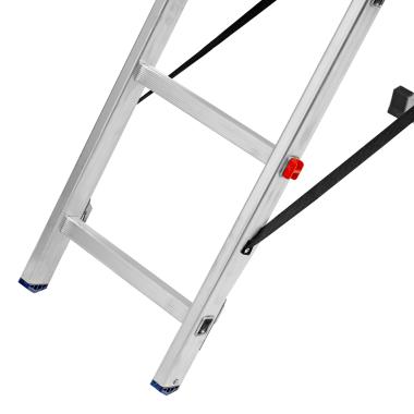 Лестница, 2х 7 ступеней двухсекционная алюминиевая 1.96м (max h=3.6м), до 150кг, Сибртех