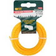 Леска для садовых триммеров крученая "Квадрат" 2,4 мм х 15 м ФИТ