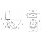 Унитаз-комфорт ПРАЙМ белый (2РА/микролифт) Santeri
