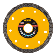 Диск алмазный отрезной 125 х 22,2мм, сплошной, супертонкий, горячий пресс, сухой/мокрый рез// Denzel