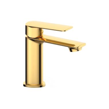 Смеситель для умывальника шаровый, латунь, золотой Manchester 11810 Golden Fox