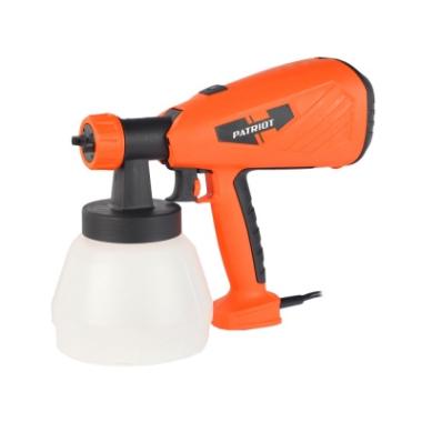 Краскопульт электрический PATRIOT SG 500 HVLP, 500 Вт., 100 DIN/сек, Расход 900 мл/мин., Резервуар: 1300 мл