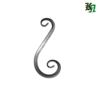 Ковка Элемент орнамента - вензель, 225х95х60мм, труба15х15мм. 15441.5