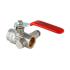 Кран шаровый латунь D 1/2", Вн/Вн, с бараш. ручкой с дренажем и воздухоотв.