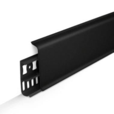 Плинтус 007 Черый с мягким краем ДЕКОНИКА 70* 21мм* 2,2 м (20шт/уп)