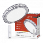 Светильник управ.накладной Comfort Loft-G 55Вт 3000К-6500K 4400Лм 450*85мм с пультом InHome