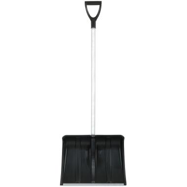 Лопата для уборки снега 500x375x1355мм "Снеговик", пластиковая, алюминиевый черенок, Инструм-Агро