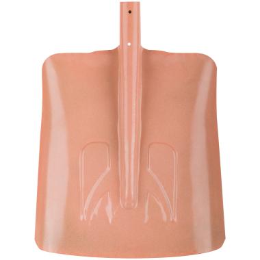 Лопата для уборки снега  340х400мм без черенка, стальная тротуарная, тулейка D35мм, КУРС