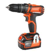 Дрель-шуруповерт аккумуляторная PATRIOT BR 241ES-h УДАРНЫЙ, 24В, 2,0Ah, 24Hm/33Hm, 2 скор., две батареи Li-Ion, зарядка за 1 час, двусторонняя бита, кейс