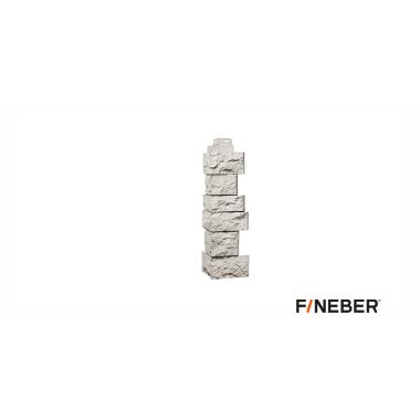 Угол наружный FineBer Камень дикий, жемчужный 485х143х143 мм (10шт/уп)