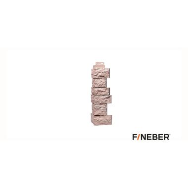 Угол наружный FineBer Камень дикий, терракотовый 485х143х143 мм (10шт/уп)