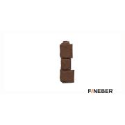 Угол наружный FineBer Камень крупный, коричневый 459х140х140 мм (10шт/уп)