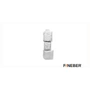 Угол наружный FineBer Камень крупный, мелованный белый 459х140х140 мм (10шт/уп)