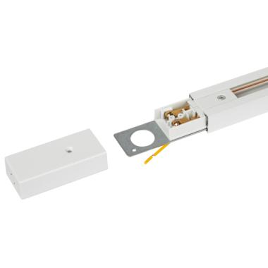 Шинопровод трековый 1м Белый накладной TR-100-1PT-ВК с вводом питания ЭРА