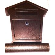 Почтовый ящик"Домик" с трубой Антик