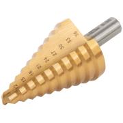 Сверло ступенчатое 9-12-15-18-21-24-27-30-33-36 мм, HSS, 3-гранный хвостовик, MOS