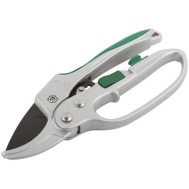 Секатор Профи, храп.механизм, режущ.кромки встык с наковальней, тефл.покр.лезвий, алюм.корпус 200 мм ФИТ