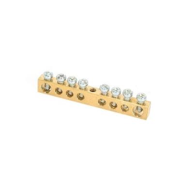 Шина N нулевая 6х9мм 8груп.DIN-рейку без изолятора