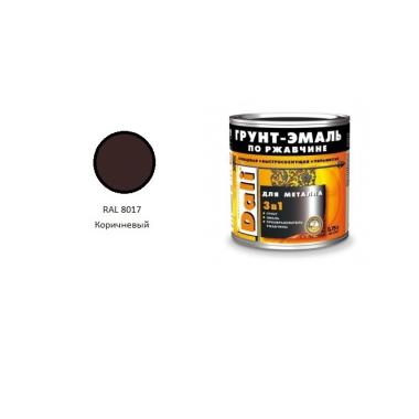 Эмаль-грунт по ржавчине 3в1 DALI RAL 8017 коричневая 0,75л (Рогнеда)