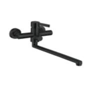 Смеситель для ванны шаровый с изливом F-35см, перекл. душа, черный,G016094, Gota Rocio