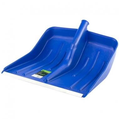 Лопата для уборки снега пластиковая, синяя, 420 х 425 мм, без черенка, Россия, Сибртех