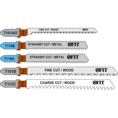 Набор полотен для электролобзика 5 шт. (t111c; t101br; t101ao; t118a; t118b) ФИТ