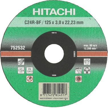 Круг отрезной по камню НITACHI 125 х 3,0 х 22,2 FLAT плоский