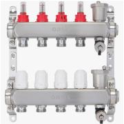 Коллекторная группа 1"-4 шт, евроконус 3/4", с расх., KNR01-04, OASIS