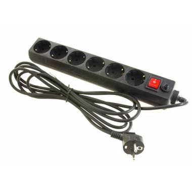 Сетевой фильтр Perfeo Power 6гнёзд 1.8м 2300Вт черный