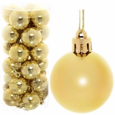 Шар 4 см (набор 24 шт) "Глянец", шампань 201-1379