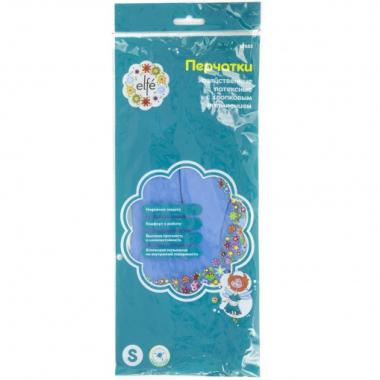 Перчатки хозяйственные латексные c хлопковым напылением, M, Elfe