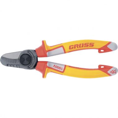 Кабелерез, диэлектрические рукоятки до 1000 В, трехкомпонентные рукоятки, 160 мм Gross