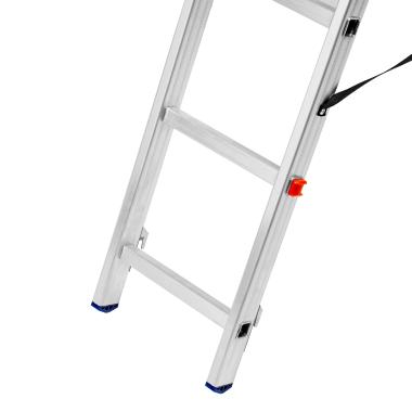 Лестница, 2х11 ступеней двухсекционная алюминиевая 3.07м (max h=5.41м), до 150 кг, Сибртех