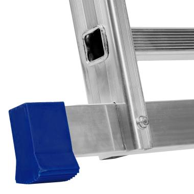 Лестница, 2х11 ступеней двухсекционная алюминиевая 3.07м (max h=5.41м), до 150 кг, Сибртех