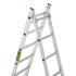 Лестница, 2х11 ступеней двухсекционная алюминиевая 3.07м (max h=5.41м), до 150 кг, Сибртех