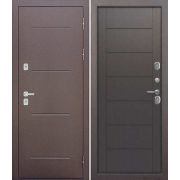 Дверь мет.ISOTERMA (терморазрыв) Медный антик-Темный кипарис (мдф) (960мм) левая "Ferroni"703