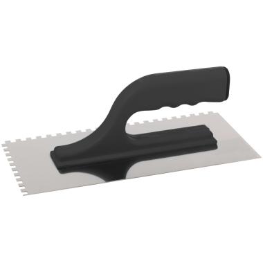 Кельма зубчатая 6 x 6, нержавеющая сталь, 270 x 130 мм, пластиковая ручка MASTER COLOR