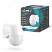 Датчик движения настенный 1200Вт до 12м 180* IP44 Белый, NEOX