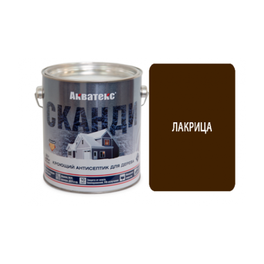 Пропитка по ОСП и дереву Антисептик АКВАТЕКС Сканди Лакрица  0,75 л (Рогнеда)
