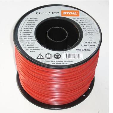 Струна триммерная пятиугольного сечения  2,7 мм х 215 м красная STIHL
