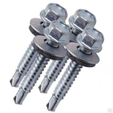 Саморез кровельный D 5,5 мм. 19 мм. Оцинкованный ( 50 шт/уп)