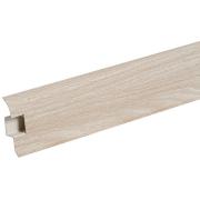 Плинтус 254 Ясень светлый Идеал Комфорт мягкий край 55*22мм 2,2м, (40 шт/уп)
