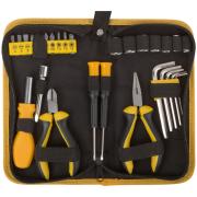 Набор инструмента 29 шт.(отвертки, биты, ключи hex, пассатижи), матерчатый чехол ФИТ