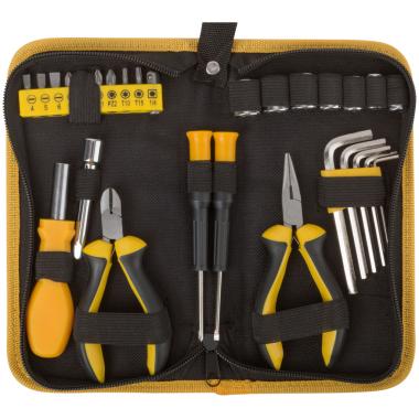 Набор инструмента 29 шт.(отвертки, биты, ключи hex, пассатижи), матерчатый чехол ФИТ
