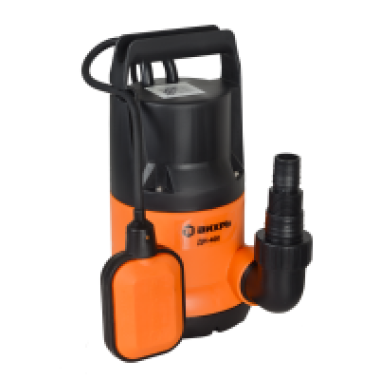 Насос дренажный ДН-400, 400Вт, 11280л/ч, Hmax - 8м, Вихрь